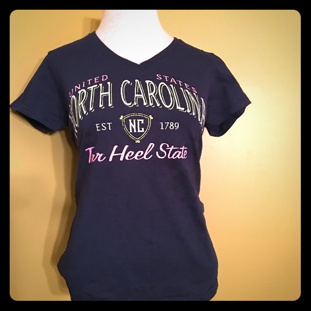 NORTH CAROLINA TAR HEEL STATE TEE- PRESHRUNK